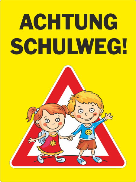 Schild Achtung Schulweg